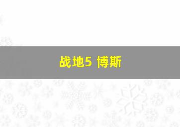 战地5 博斯